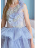 Purple Enchanting Multi-layered Tulle Flower Girl Dress